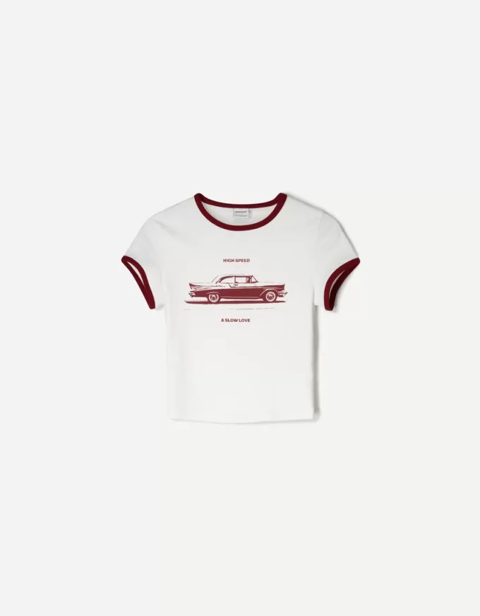 Kortärmad T-shirt med tryck Kortärmad T-shirt med tryck