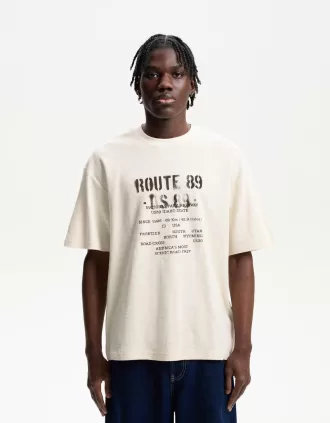 Kortärmad T-shirt med tryck
