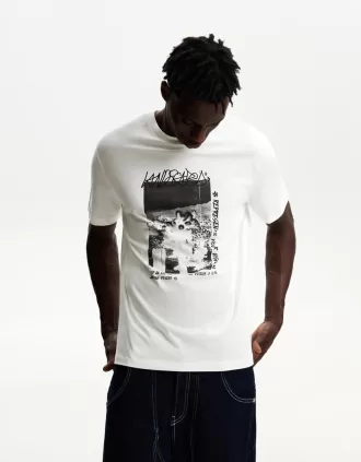 Kortärmad T-shirt med tryck