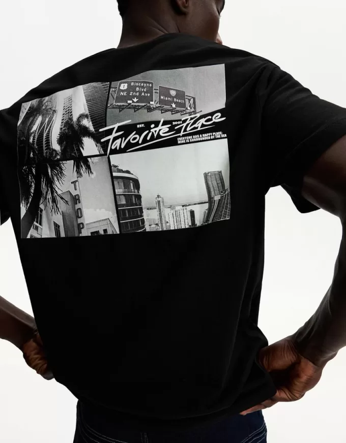 Kortärmad T-shirt med tryck Kortärmad T-shirt med tryck