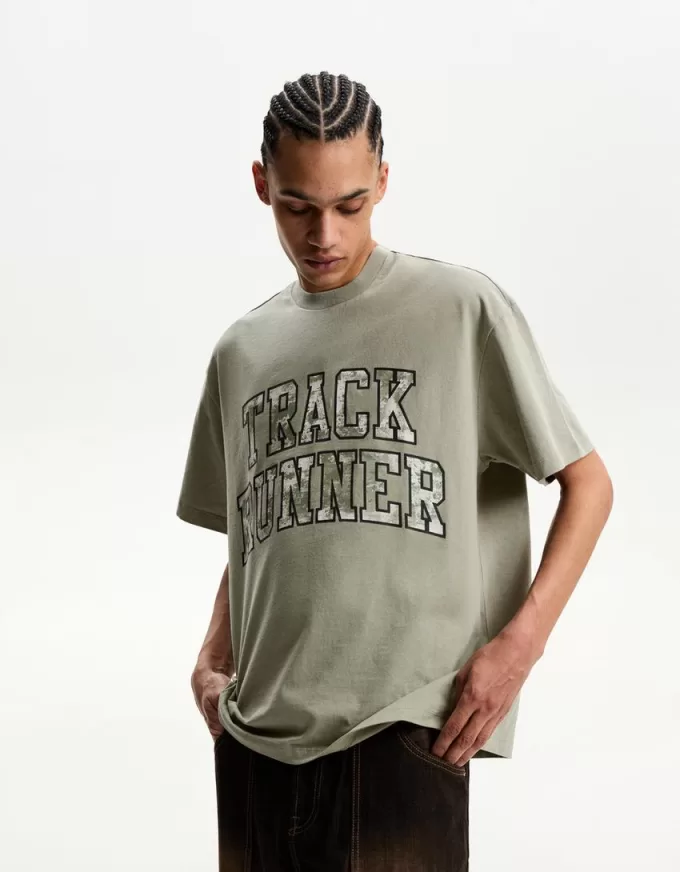 Kortärmad T-shirt med tryck Kortärmad T-shirt med tryck