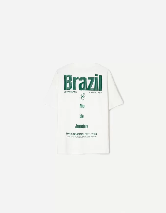 Kortärmad T-shirt med tryck Kortärmad T-shirt med tryck
