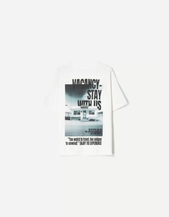 Kortärmad T-shirt med tryck