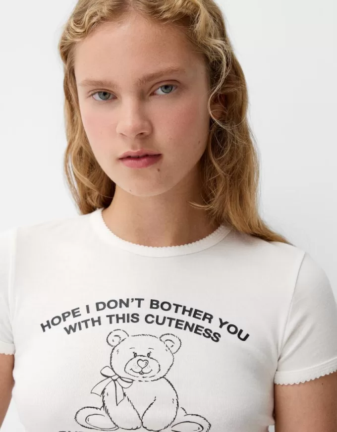 Kortärmad T-shirt med tryck