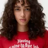 Kortärmad T-shirt med tryck