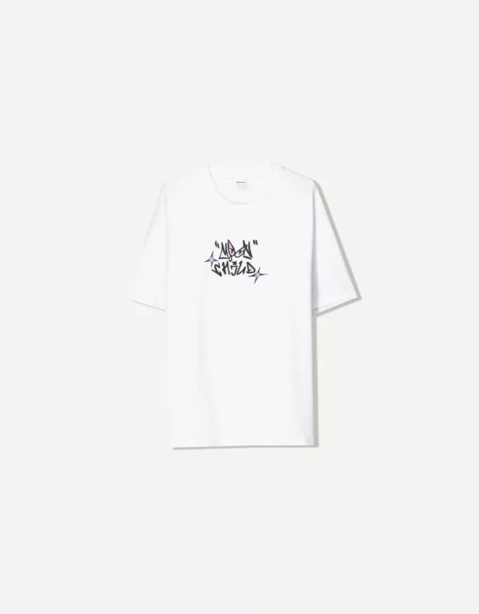 Kortärmad T-shirt med tryck Kortärmad T-shirt med tryck