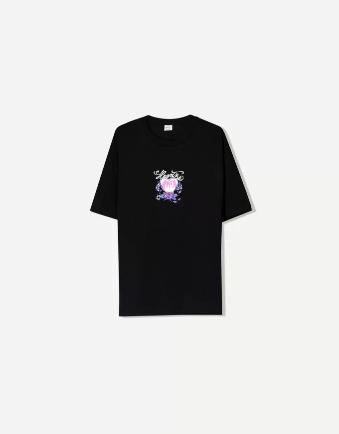 Kortärmad T-shirt med tryck Kortärmad T-shirt med tryck