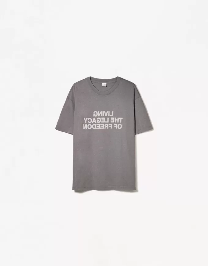 Kortärmad T-shirt med tryck Kortärmad T-shirt med tryck