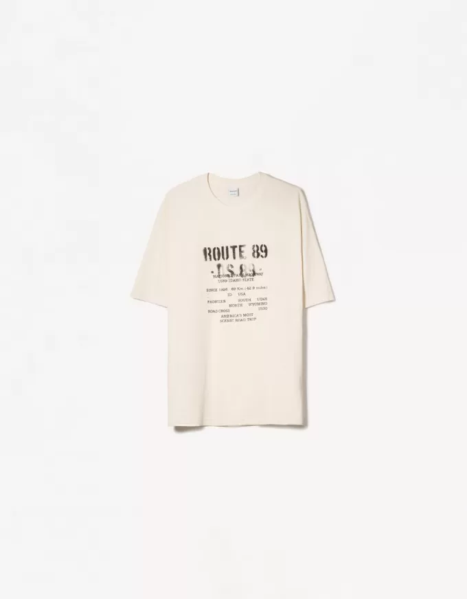 Kortärmad T-shirt med tryck Kortärmad T-shirt med tryck