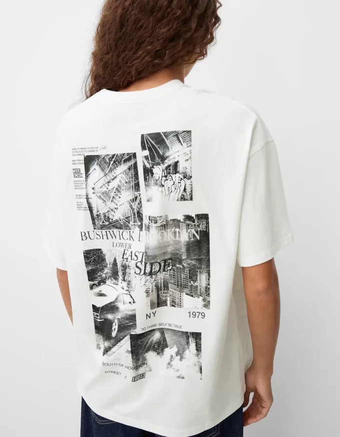 Kortärmad T-shirt med tryck Kortärmad T-shirt med tryck