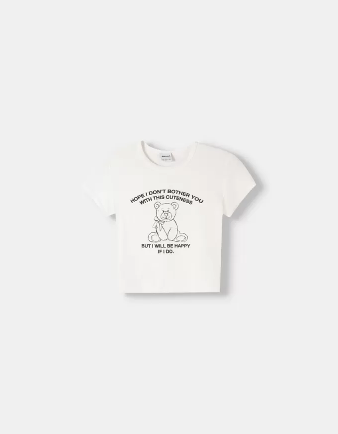 Kortärmad T-shirt med tryck