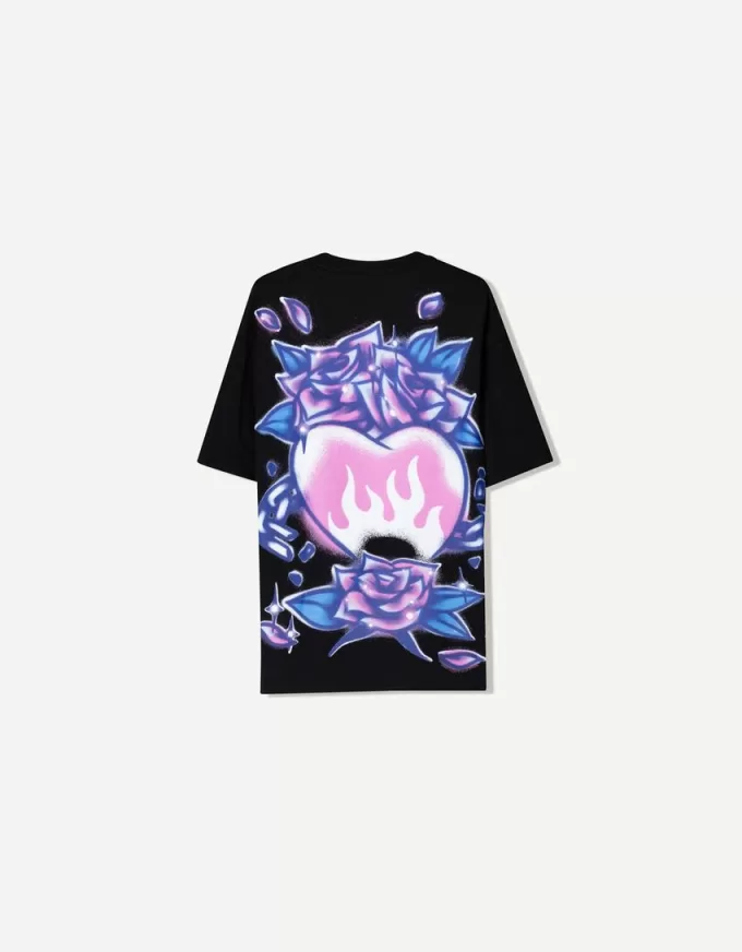 Kortärmad T-shirt med tryck Kortärmad T-shirt med tryck