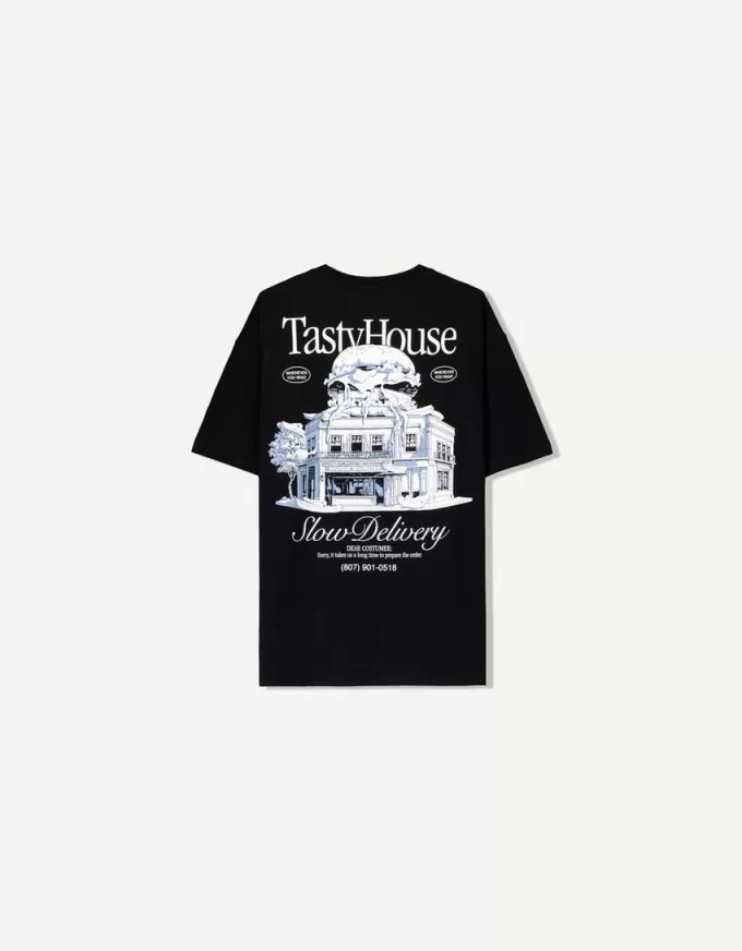 Kortärmad T-shirt med tryck Kortärmad T-shirt med tryck
