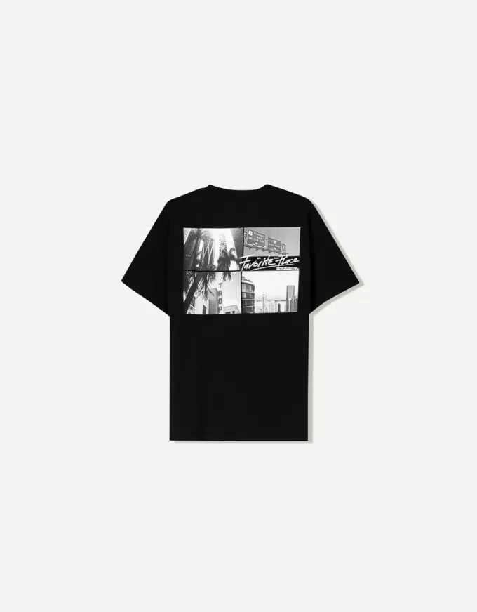 Kortärmad T-shirt med tryck Kortärmad T-shirt med tryck