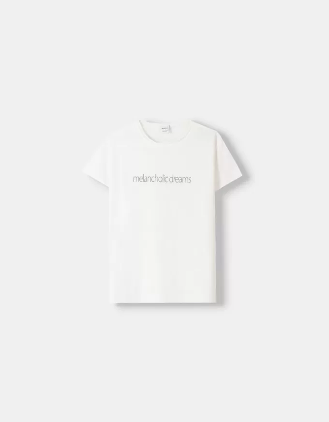 Kortärmad T-shirt med tryck Kortärmad T-shirt med tryck