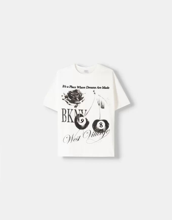 Kortärmad T-shirt med tryck Kortärmad T-shirt med tryck