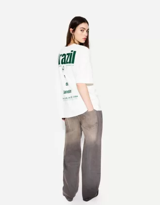Kortärmad T-shirt med tryck