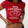 Kortärmad T-shirt med tryck