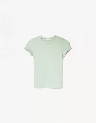 Kortärmad T-shirt med urringning
