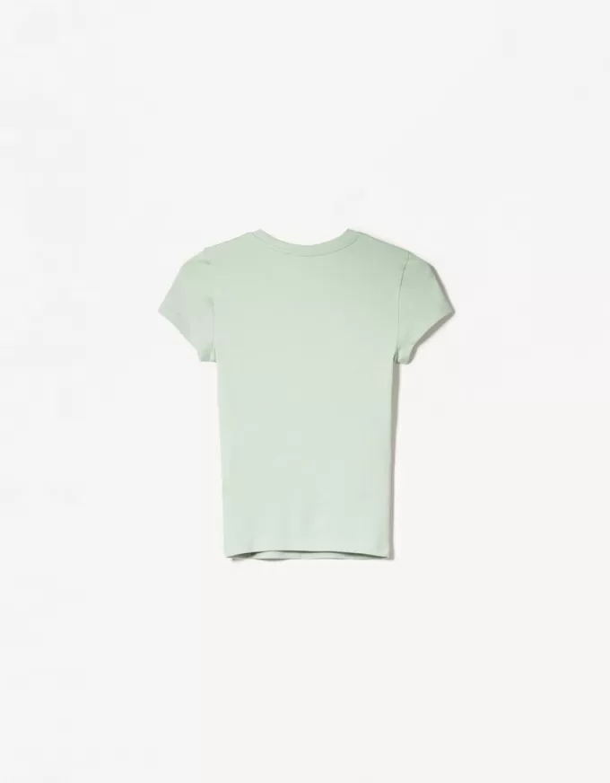 Kortärmad T-shirt med urringning Kortärmad T-shirt med urringning