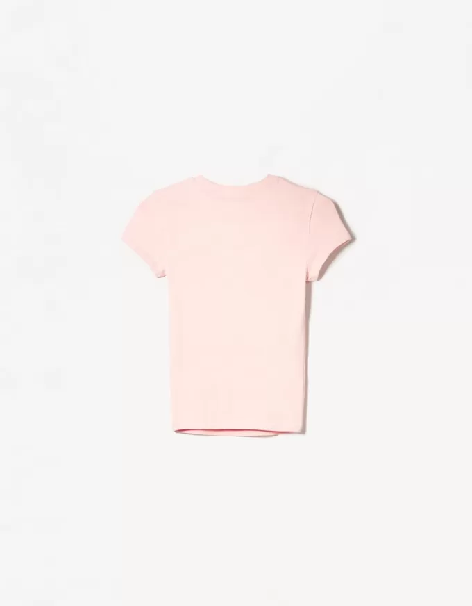 Kortärmad T-shirt med urringning