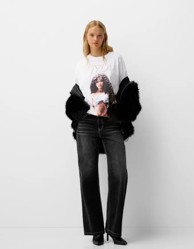 Kortärmad Tyla T-shirt med strass