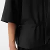 Kortärmad boxy fit korsad skjorta med spänne Kortärmad boxy fit korsad skjorta med spänne