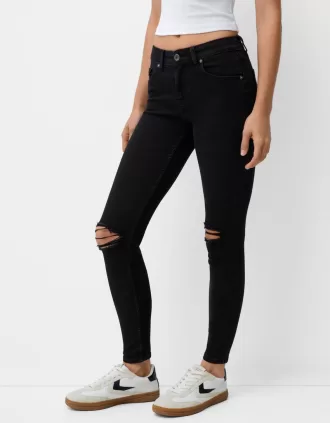 Låg midja jeans med smal passform