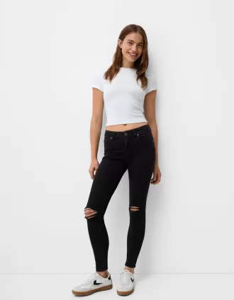 Låg midja jeans med smal passform