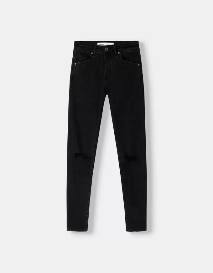 Låg midja jeans med smal passform Låg midja jeans med smal passform