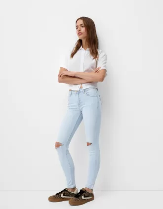 Låg midja jeans med smal passform