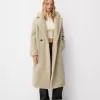 Lång faux shearling-rock