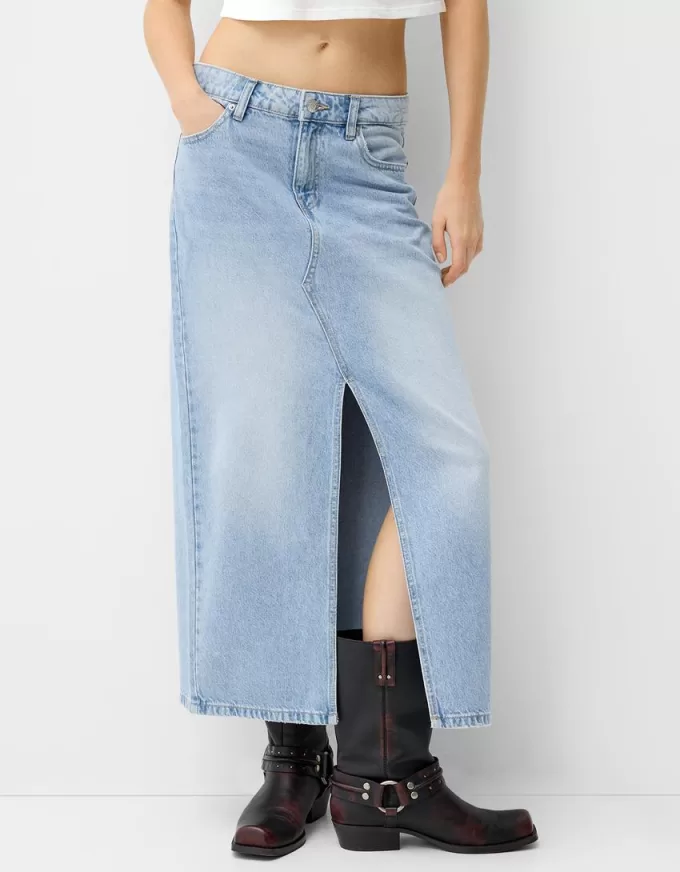 Lång jeanskjol Lång jeanskjol