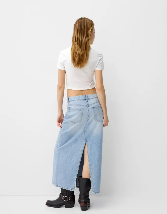 Lång jeanskjol Lång jeanskjol