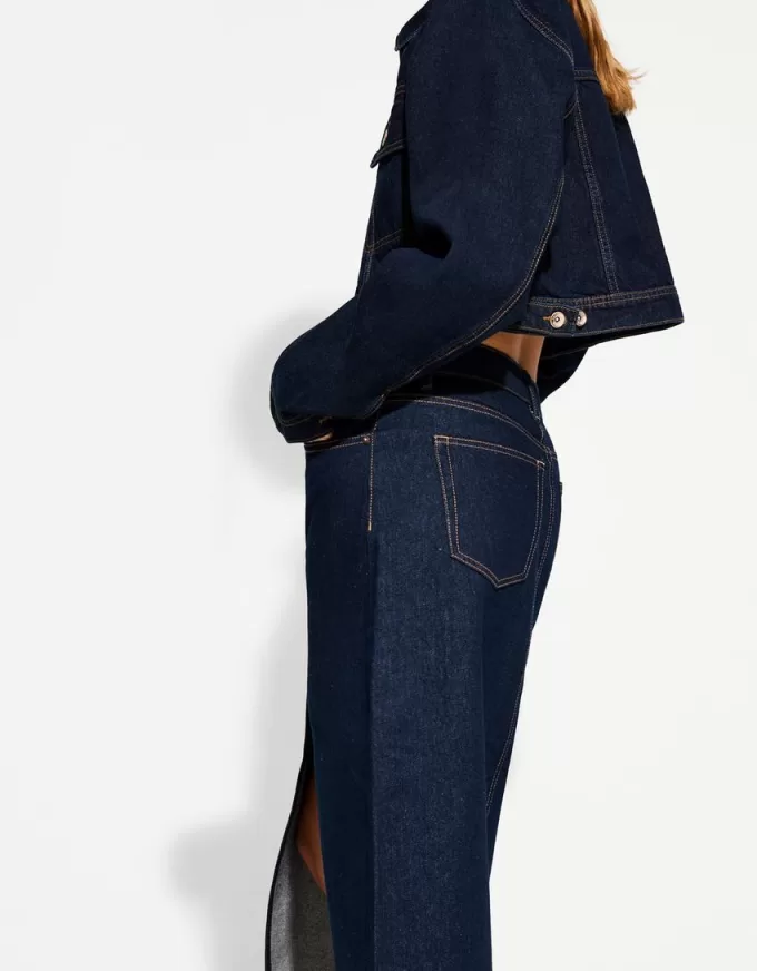 Lång jeanskjol Lång jeanskjol