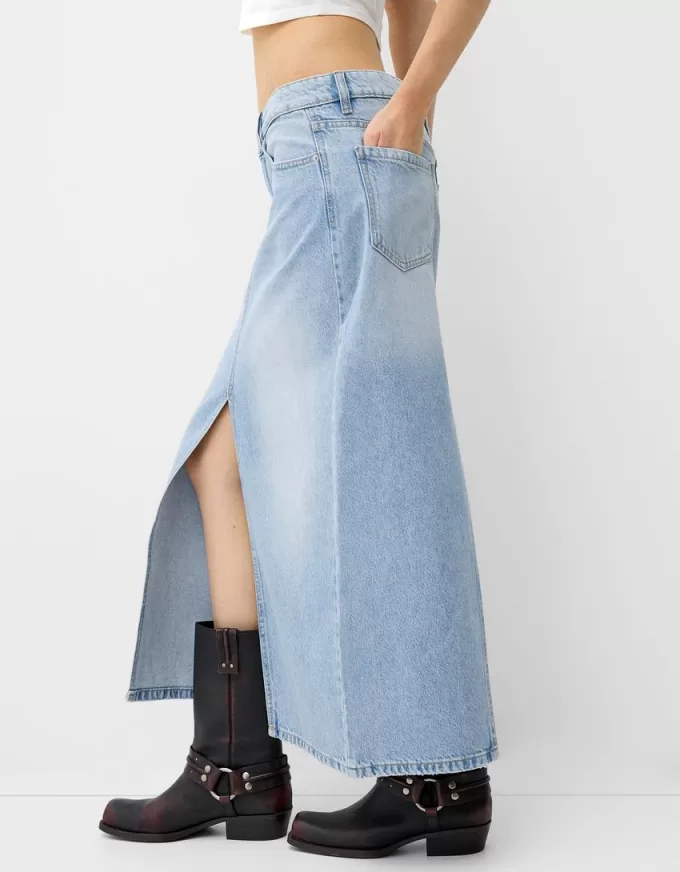 Lång jeanskjol Lång jeanskjol