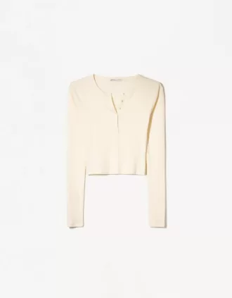 Långärmad Henley T-shirt
