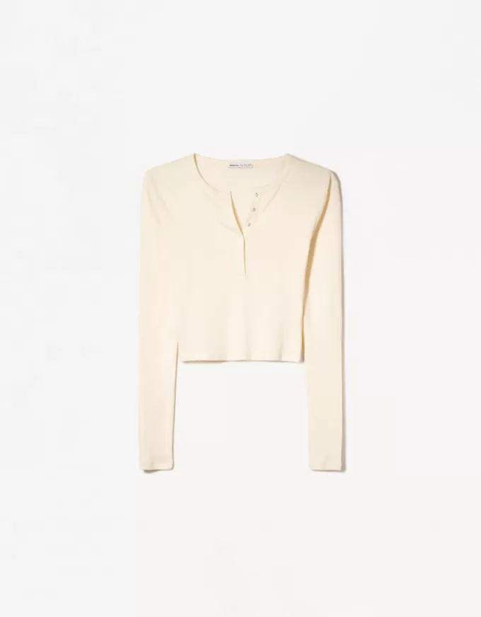 Långärmad Henley T-shirt Långärmad Henley T-shirt
