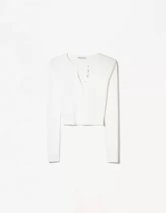 Långärmad Henley T-shirt