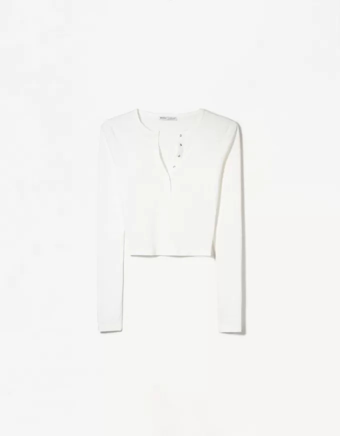 Långärmad Henley T-shirt Långärmad Henley T-shirt