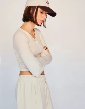 Långärmad Henley T-shirt