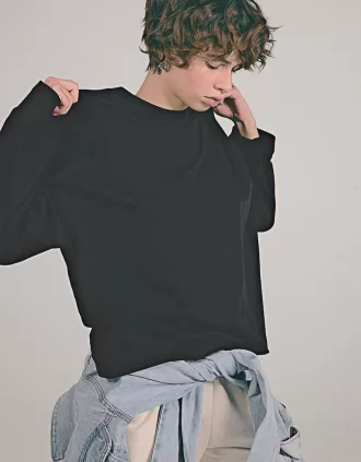 Långärmad T-shirt i bomull