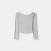 Långärmad T-shirt med Bardot-ringning Långärmad T-shirt med Bardot-ringning