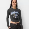 Långärmad T-shirt med Cinnamoroll-tryck Långärmad T-shirt med Cinnamoroll-tryck