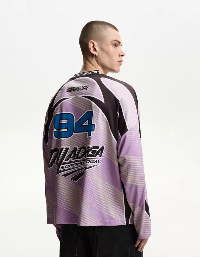 Långärmad T-shirt med Nascar-tryck