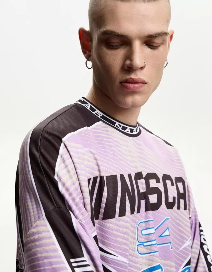 Långärmad T-shirt med Nascar-tryck