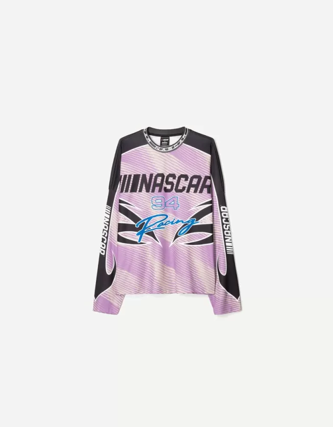 Långärmad T-shirt med Nascar-tryck