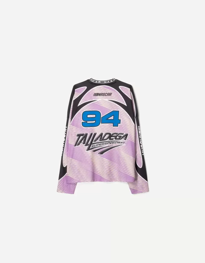 Långärmad T-shirt med Nascar-tryck