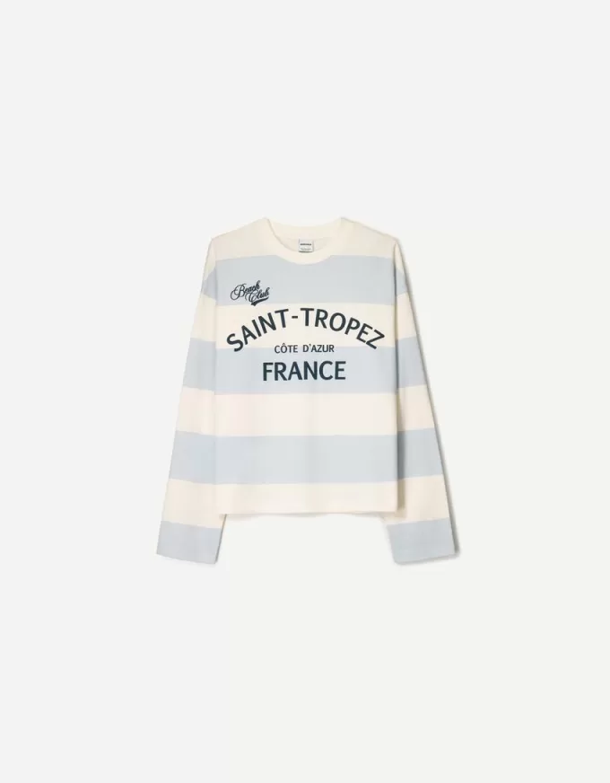 Långärmad T-shirt med tryck