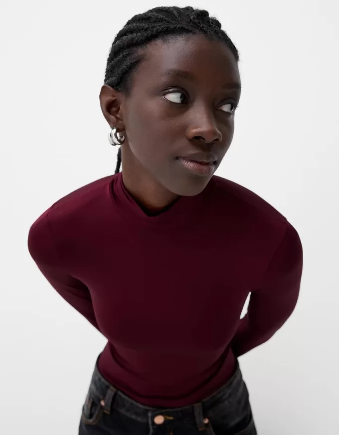 Långärmad body med hög hals Långärmad body med hög hals